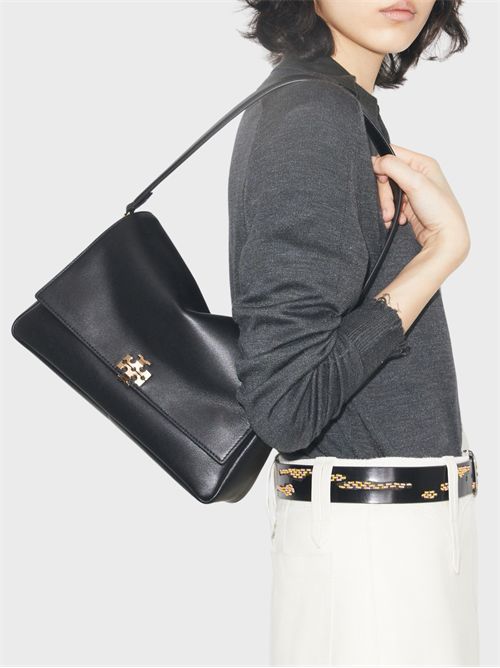 Shoulder bag media Charlie in pelle con patta TORY BURCH | 180726001